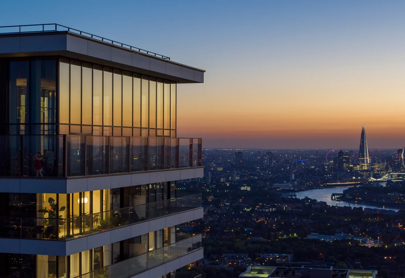 Wardian London - Sunset Skyline
