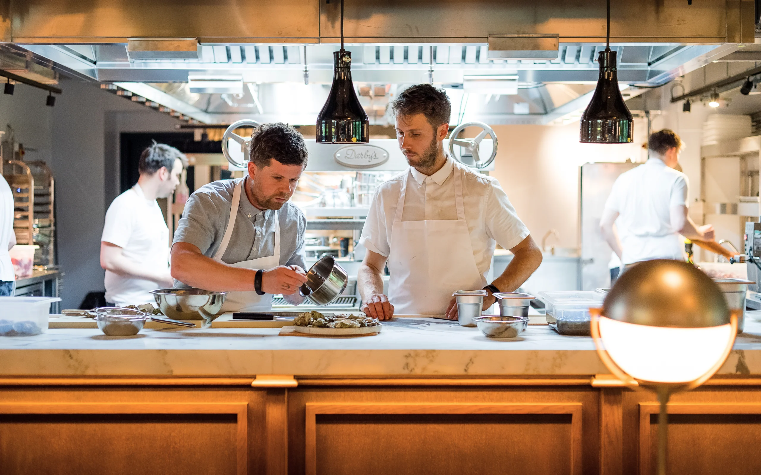 Darby's Restaurant - Chef Robin Gill in Kitchen