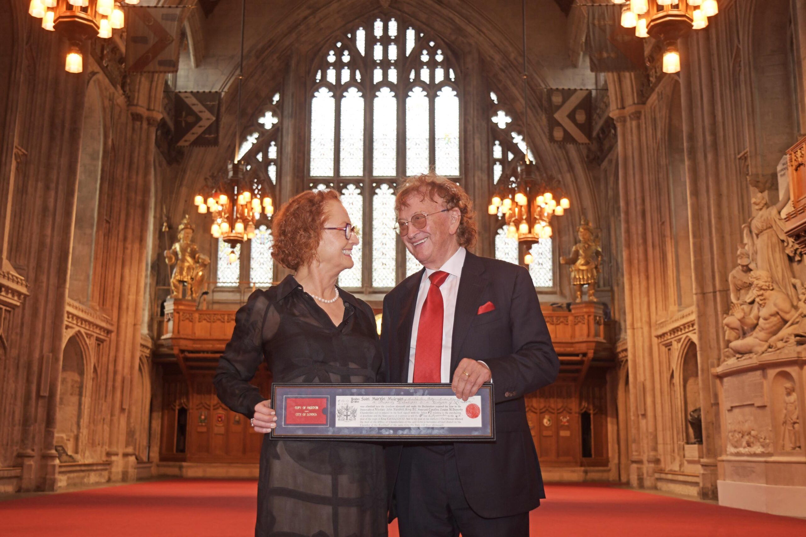 Sean Mulryan accepts award for Freedom of The City of London