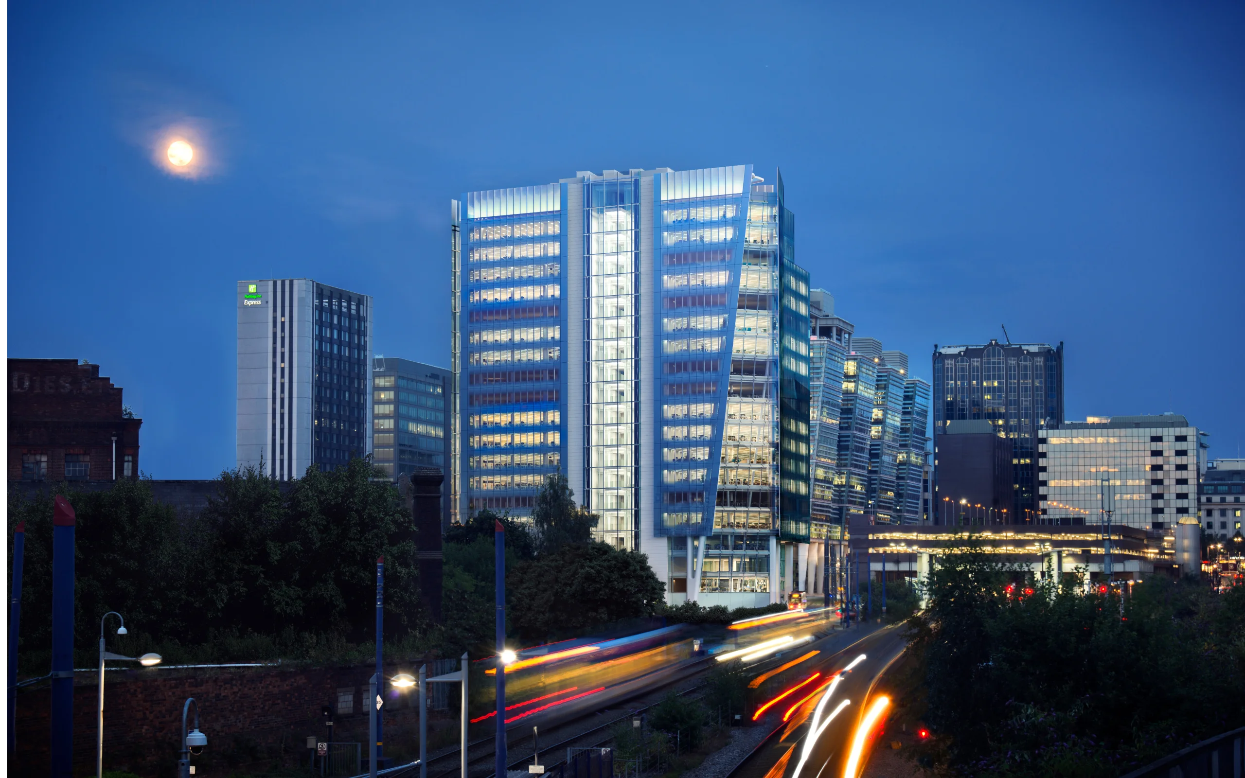 Three Snowhill - evening exterior