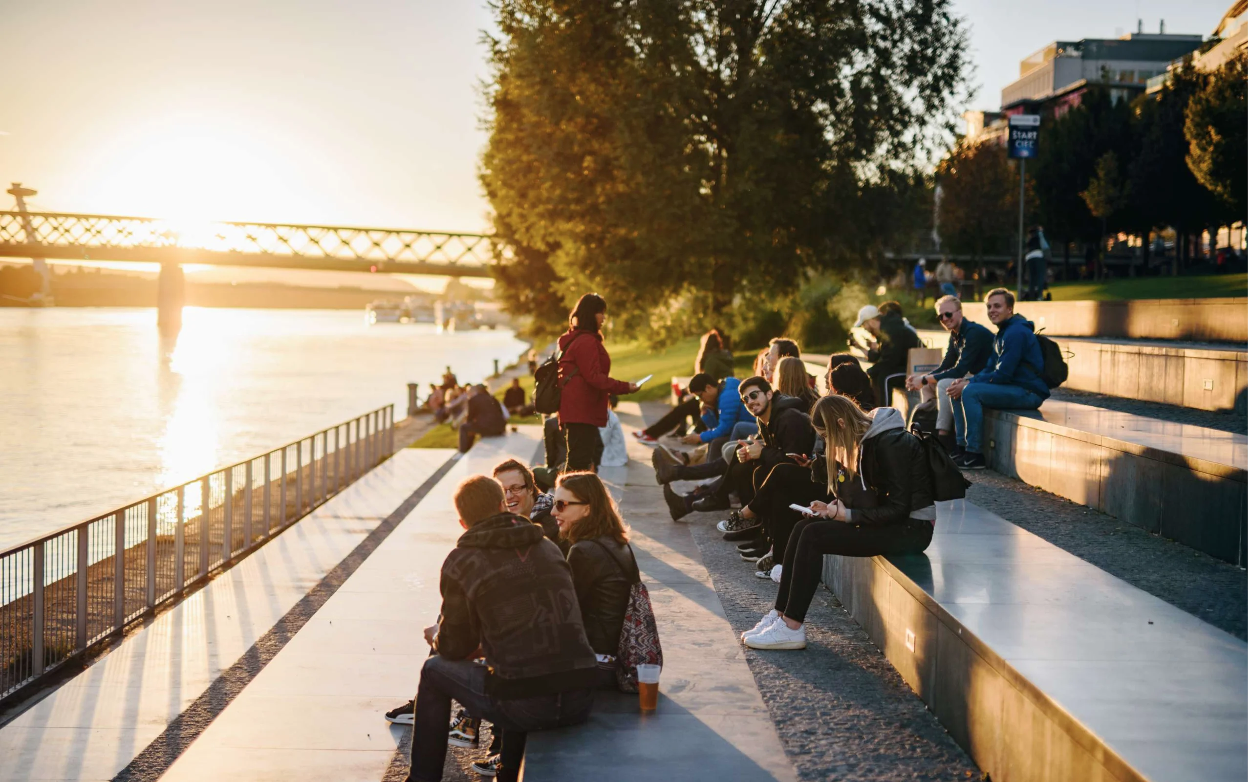 Eurovea - riverside seating