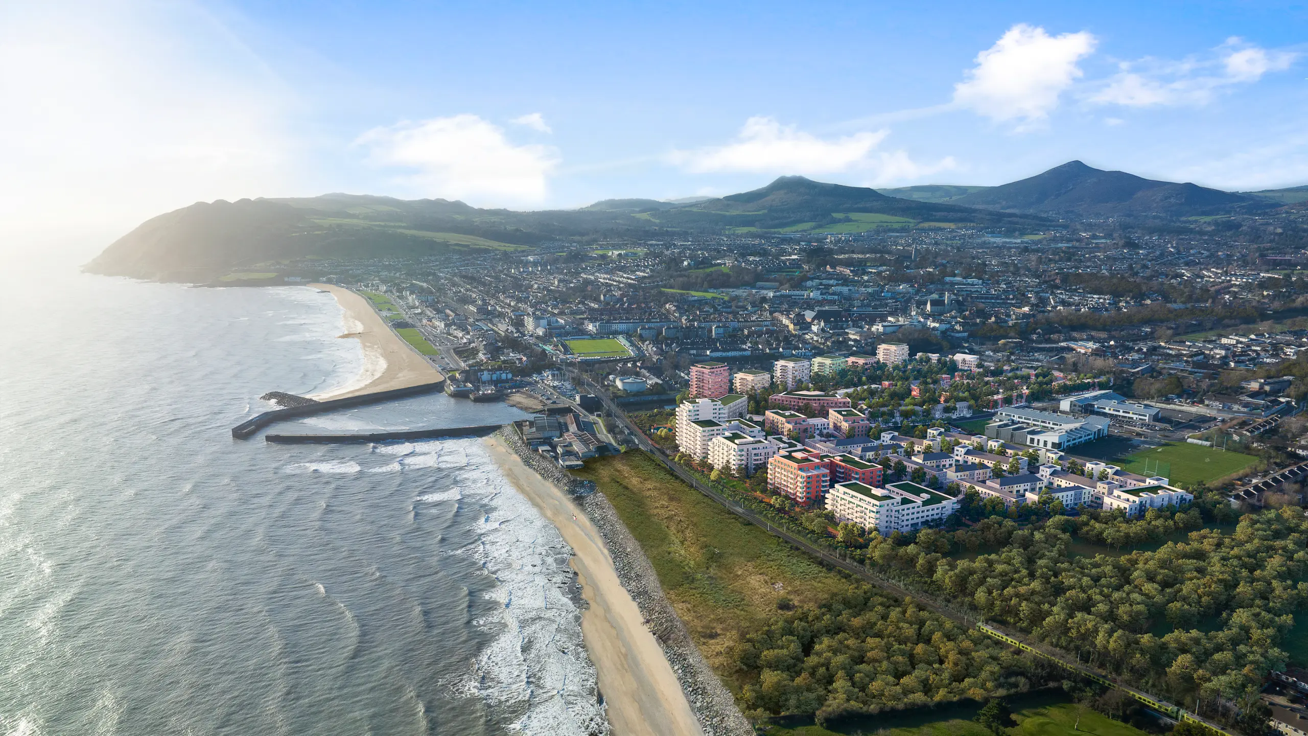 Sea Gardens, Bray - Aerial Image