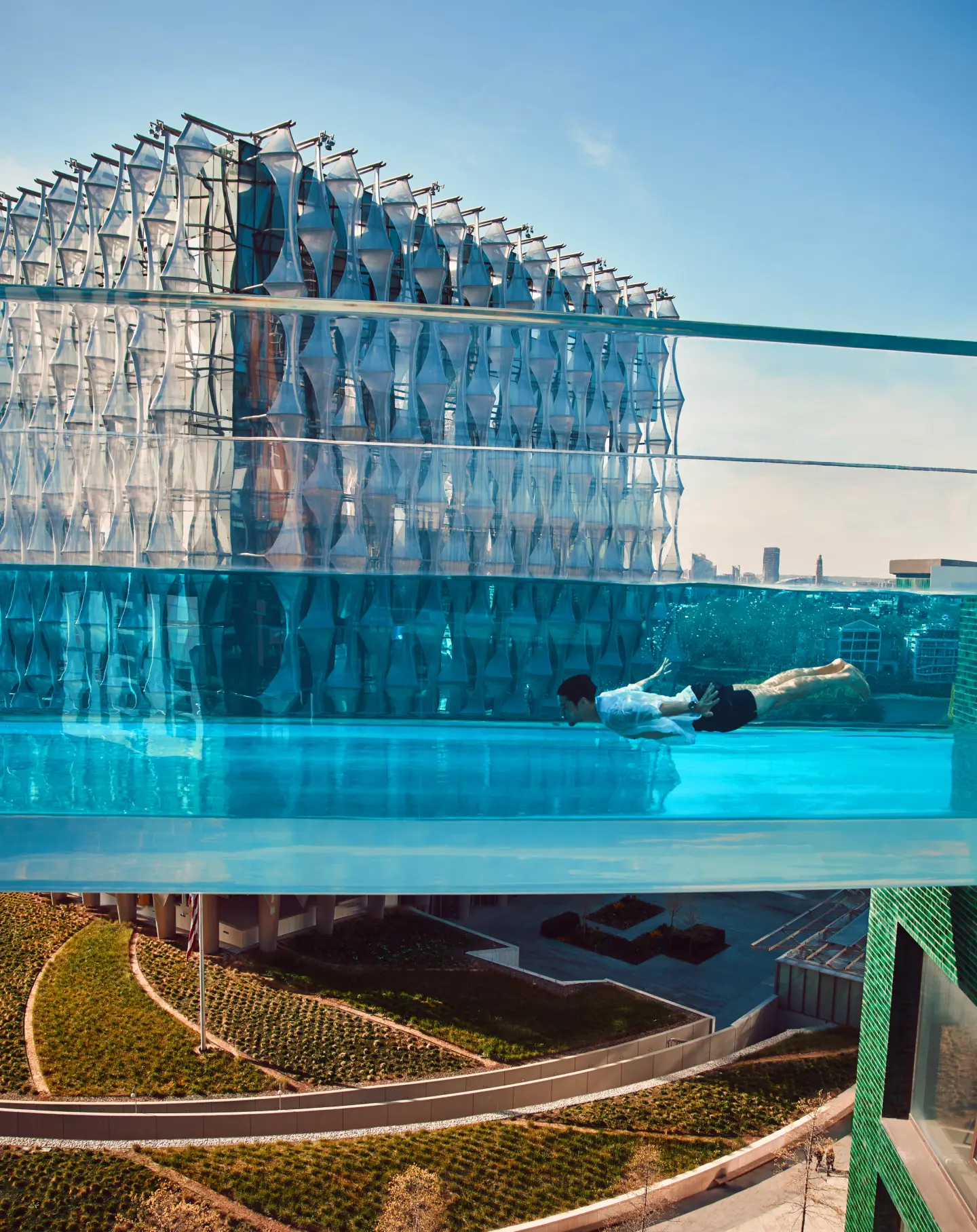 Sky Pool Swimmer - US Embassy